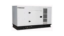 Дизельный генератор Firman SDG115FS в кожухе на шасси с АВР FD6105ZLDT