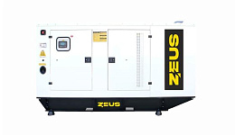 Дизельный генератор Zeus AD40-T400R в кожухе на шасси с АВР 4105ZD