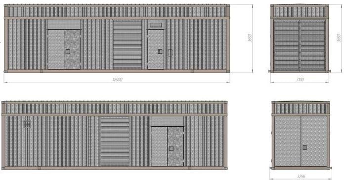 Схема ДГУ в контейнере