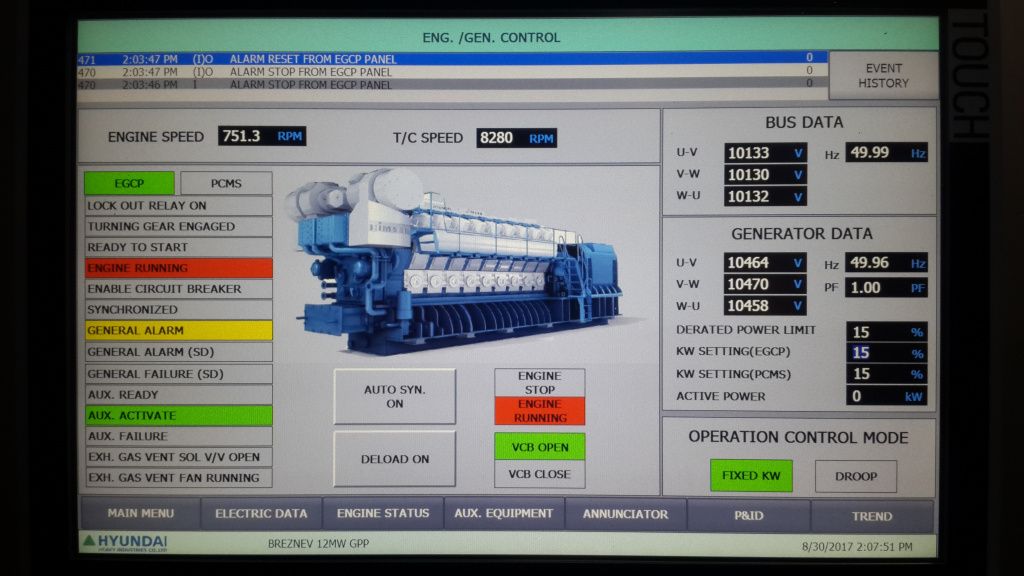 вид на панель управления работающего двигателя.jpg